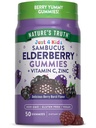 Nature's Truth Kids Elderberry Gummies | 50 개 | 아연 및 비타민 C | 비건, 비 GMO 및 글루텐 무료 보충