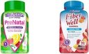 Vitafusion PreNatal Gummy Vitamins, Raspberry Lemonade flavored, 여성을위한 임신 비타민 & 섬유 잘 설탕 무료 섬유 보충, 복숭아, 딸기 및 BlackBerry 맛