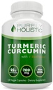 BioPerine을 가진 심황 쿠르쿠민 - 120 Vegan 캡슐 - 캡슐 당 장황의 700mg - 까만 고추 추출물 95% Curcuminoids로