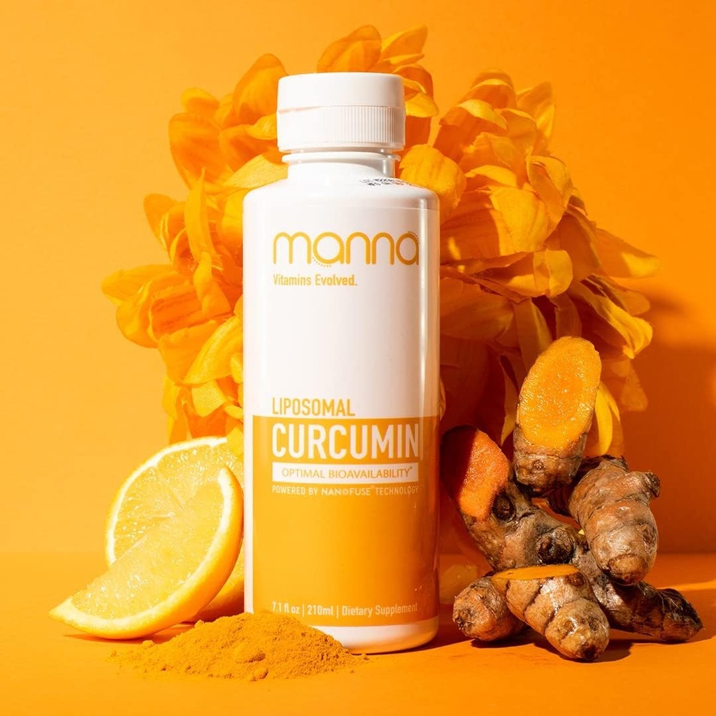 Manna 비타민 Evolved Liposomal 액체 쿠르쿠민을 위한 진보된 흡수 제일 심황 보충교재 매일 합동 & 면역성 건강 지원 - Vegan, 비 GMO, 95% 쿠르쿠미노이드 (1 팩)