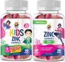 성인과 아이를 위한 아연 Gummies. Immune 지원을 위한 아연 Chewable 거미 - 아이들 남자 여성 성인을 위한 강력한 자연적인 산화 방지제 비 GMO 보충교재