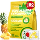 글루코사민 Chondroitin Gummies, 4200mg 여분 힘 합동은 합동 건강을 위한 MSM & Elderberry를 가진 글루코사민 Chondroitin, 성인, 남자 & 여자, 180 조사를 위한 면역성, 면역성이 있는 지원을 보충합니다