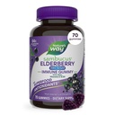 Nature's Way Sambucus Zero Sugar Immune Gummies, Daily Immune Support*, Black Elderberry Extract, 비타민 C, 비타민 D3, 아연, 설탕 무료, 설탕 알코올 무료, 식물 기반 감미료, 70 구미