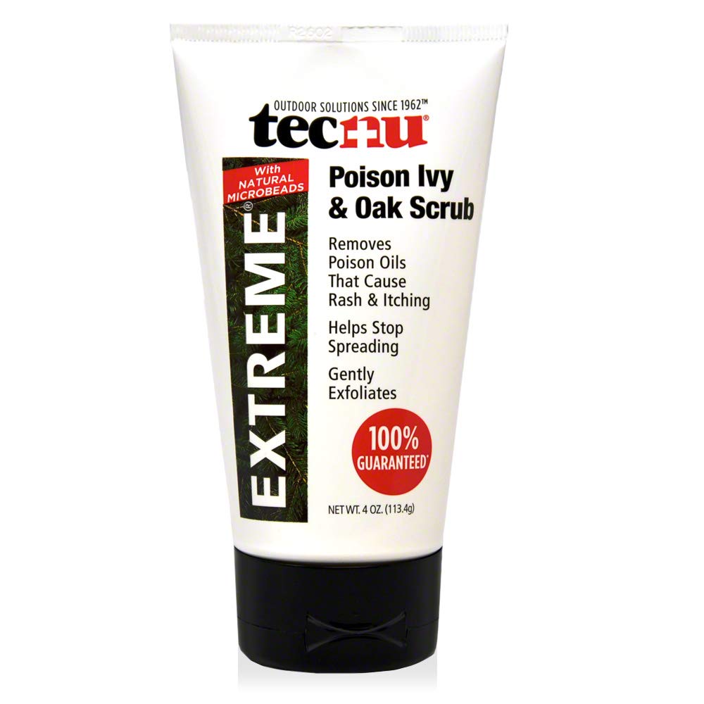 Tecnu Extreme Poison Ivy 및 Oak Scrub, 원인 돌진 및 가려움증, 화이트 4 Ounces의 중독성 식물 오일 제거