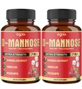 2 팩 60 카운트 4 달 - D-Mannose 캡슐 - 천연 Urinary Tract Health & Immune Support - 7in1 with Cranberry, Dandelion, Hibiscus & More