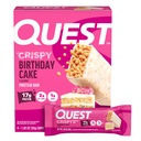 Quest Nutrition Crispy Birthday Cake Protein Bar, 17g Protein, 1g Sugar, 2g Net Carbs, Gluten Free Protein Snack, Keto Friendly, 4 카운트