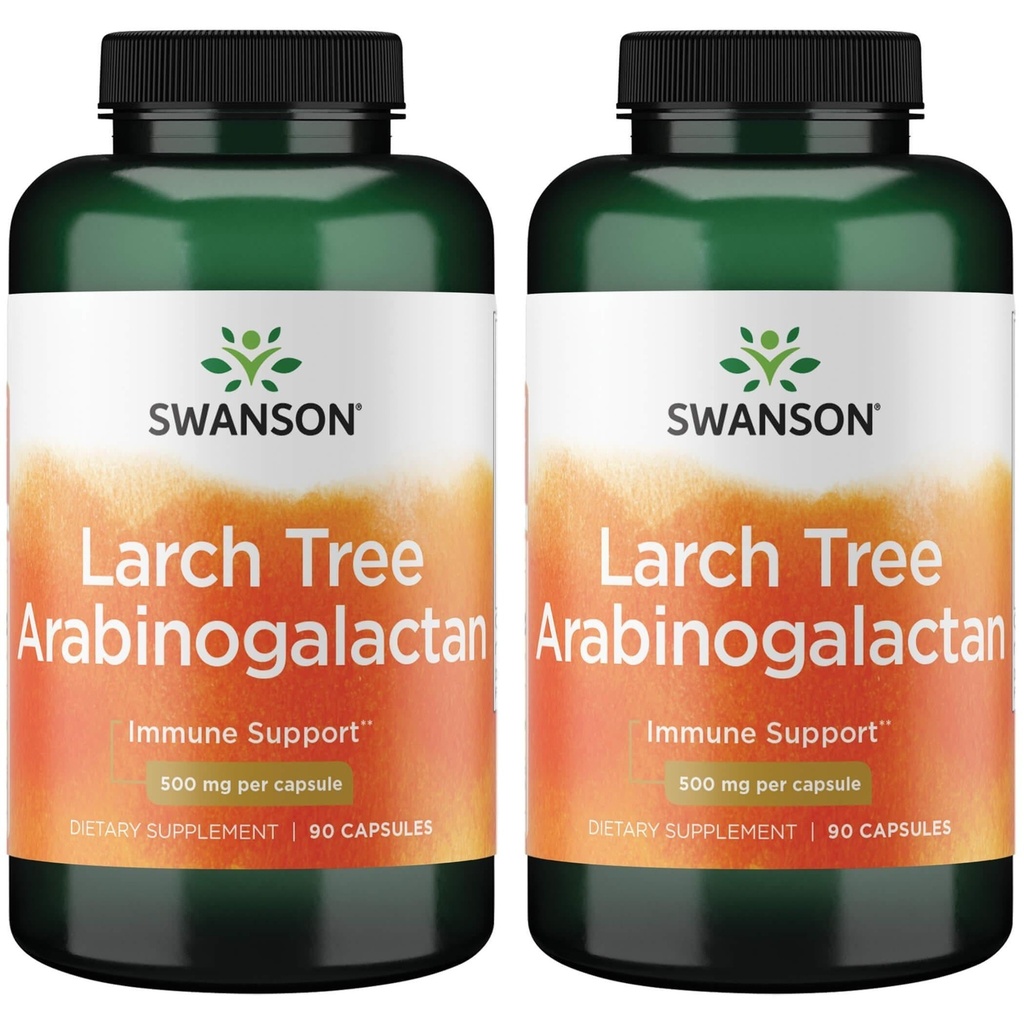 Swanson Larch 나무 Arabinogalactan 500 mg 90 모자 (2 팩)