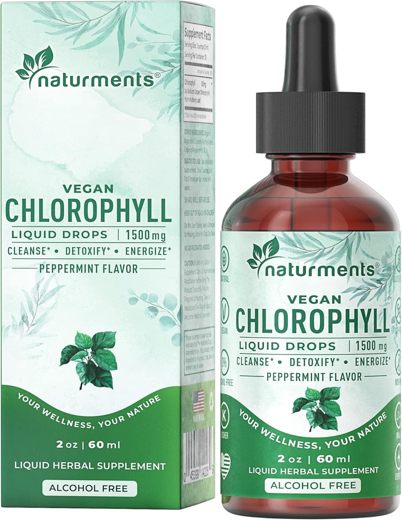질화 Chlorophyll 액체 강하: - 자연적인 탈취제, 면역 지원, 에너지 부스트 - 유기 Peppermint 기름을 가진 Clorofila 농축물 - 30의 서빙, 60 Ml