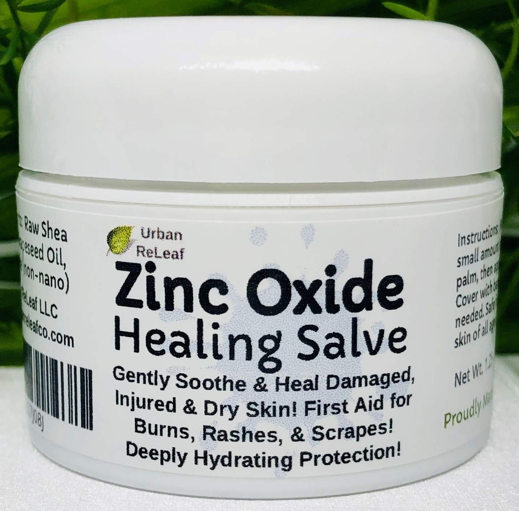 도시 ReLeaf 아연 산화물 Salve! Gently Soothe & Protect 손상, 부상 및 건조한 피부! 응급 처치, 화상, 래쉬, 스크랩! 깊은 Hydrating 보호. 자연 100%! 모든 연령대의 섬세한 피부.