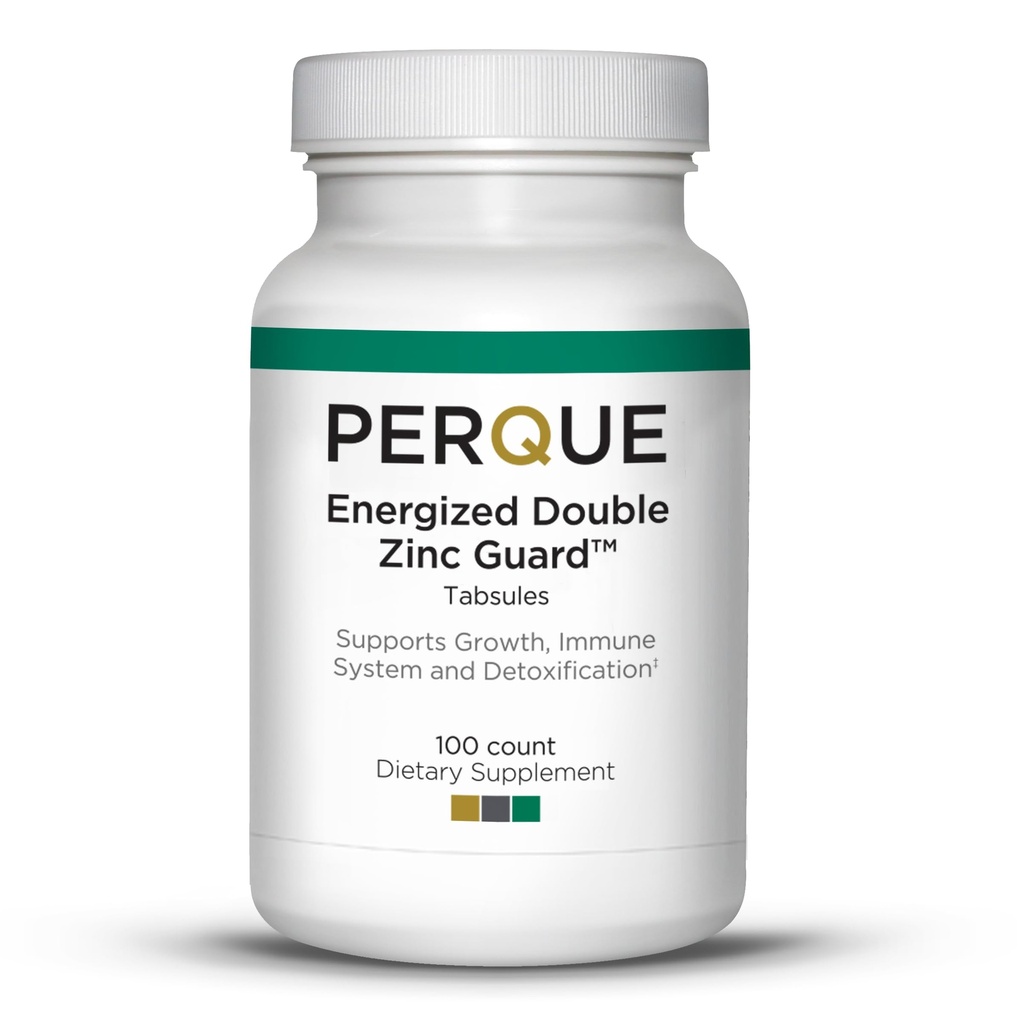 PERQUE Energized Double 아연 가드 100 탭 – Picolinate & Citrate를 가진 이중 모양 아연 보충교재 – Immune, 피부 & 세포질 건강 – 높 흡수, 비 GMO, 글루텐 자유로운 공식 – 100ct를 지원합니다