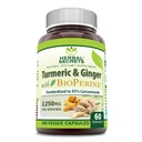 허브 Secrets Turmeric Curcumin & Ginger와 BioPerine 보충 | 2,250 Mg Per 서빙 | 180 캡슐 | Non-GMO | 글루텐 프리 | 미국