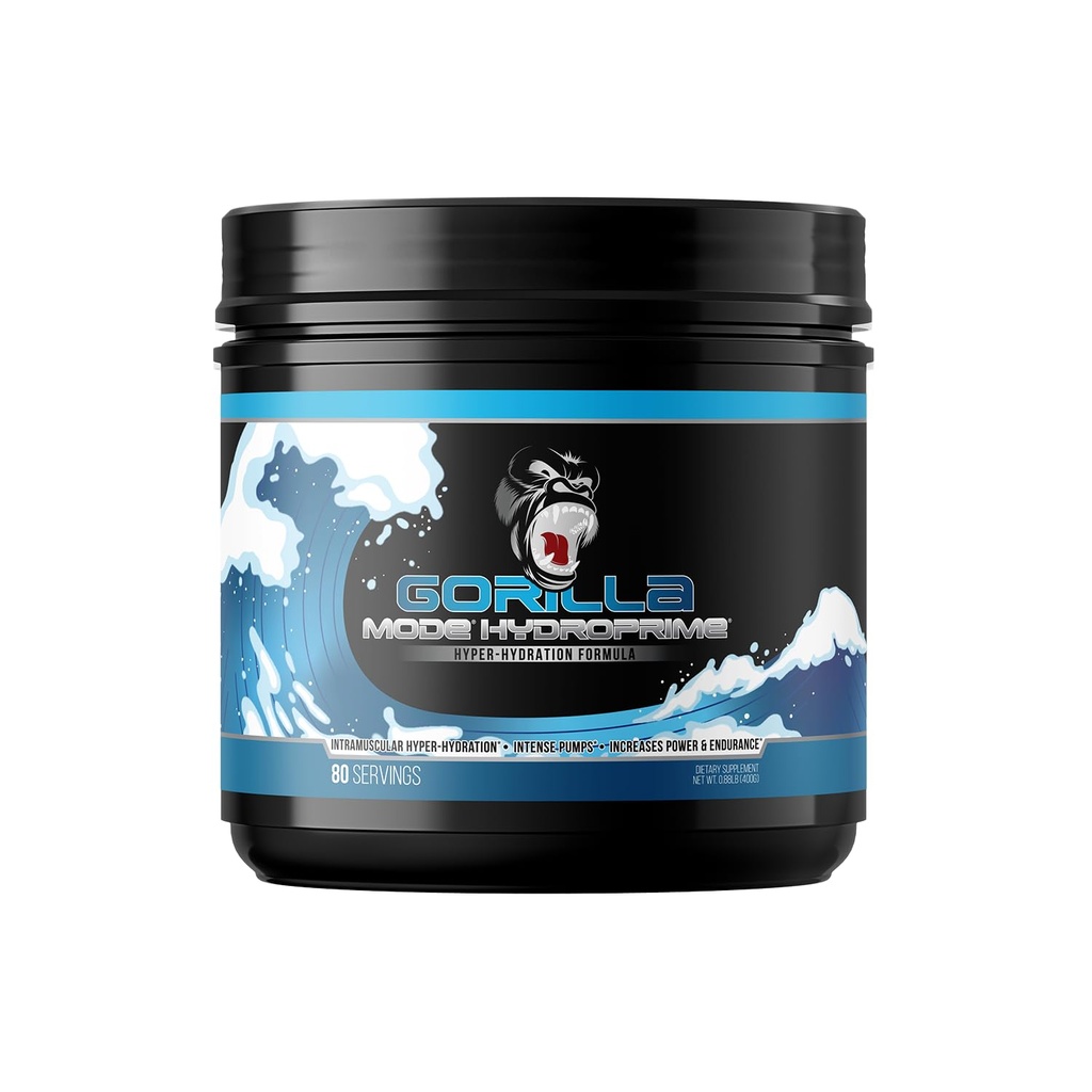 Gorilla Mind Hydroprime® Glycerol Pre-Workout - 강렬한 펌프에 대 한 사전 운동 공식을 수화 · 근육 하이퍼-Hydration · 증가 전력 및 내구력/Mixes Flawlessly - 400g