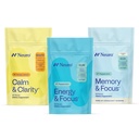 신경인지 균형 번들 - 기억 & 초점 Nootropic Gum (Peppermint, 90 조사), 수면 & 재충전 Melatonin Mints (베리, 72 조사), Calm & Clarity 스트레스 지원 Mints (Honey Lemon, 90 조사)