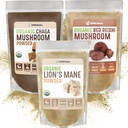 XPRS Nutra 버섯 번들 - 사자 Mane, Chaga, Red Reishi 버섯 - 모든 유기 버섯 번들 (16 온스 각각)