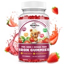 아이를위한 철 보충 구미 - 칼슘, 아연, 아이 Multivitamin 철 구미 - Immune 지원, 철 결핍, 빈혈, 빈혈을위한 혈액 빌더 및 에너지 지원 - 60 개