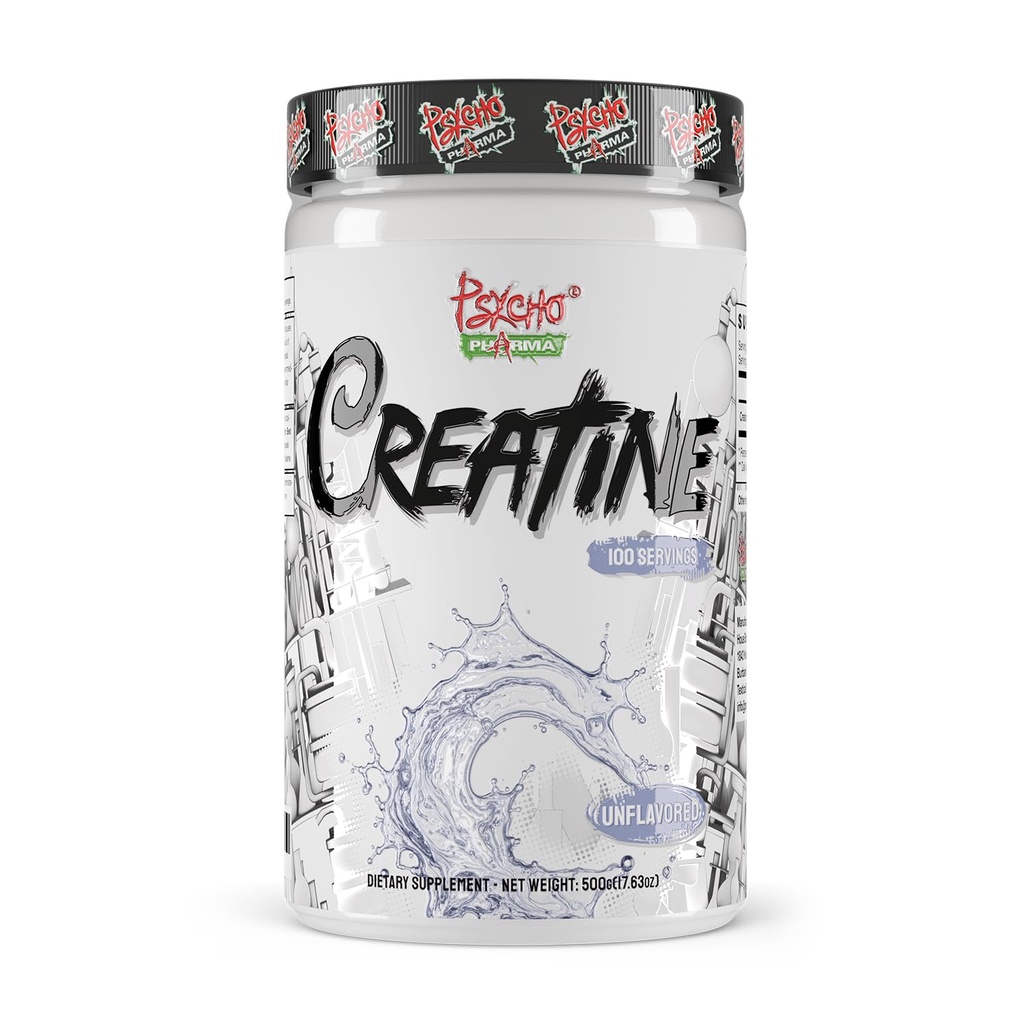 Psycho Pharma Creatine - 서빙 당 프리미엄 Creatine Monohydrate의 5g, 100 서빙