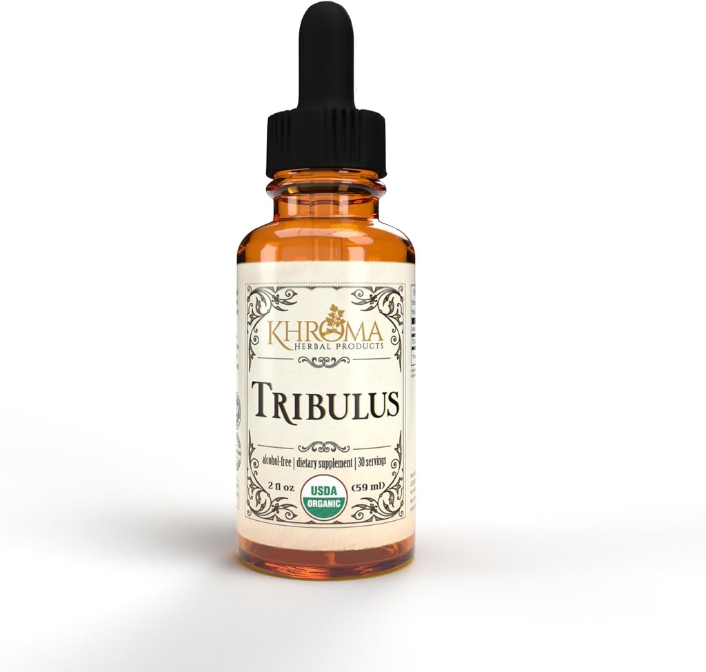 Khroma 초본 제품 유기 Tribulus 30 서빙 - 800 MG - 최대 힘 액체 - 알코올 - 2 FL OZ