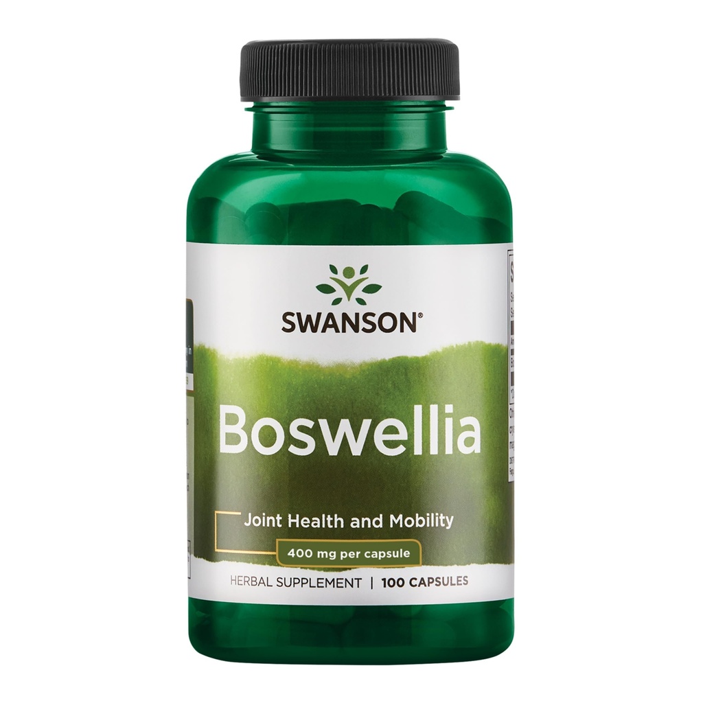 Swanson Boswellia 합동 융통성 운동 지원 Ayurvedic 허브 (boswellia serrata 수지) 캡슐 당 400 mg 100개 조사 봉사 당 800 mg