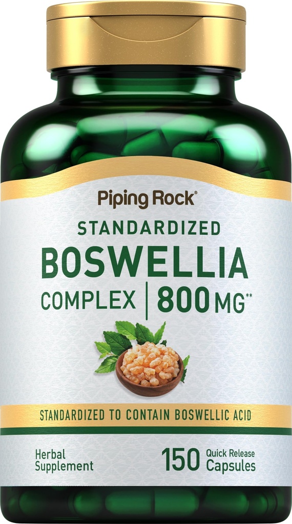 Piping Rock Boswellia Serrata 추출물 보충 | 150 캡슐 | Boswellic Acid Complex | Non-GMO, 글루텐 프리 포뮬러
