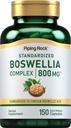 Piping Rock Boswellia Serrata 추출물 보충 | 150 캡슐 | Boswellic Acid Complex | Non-GMO, 글루텐 프리 포뮬러