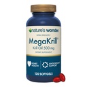 Nature's Wonder Mega Krill Extra Strength Krill Oil 500mg with Omega 3 Phospholipids and Astaxanthin, 지원 심장 건강, Softgels의 120 일 공급