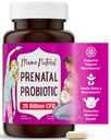 Mama Natural Prenatal Probiotics for Women – 임신, 모유 수유 및 Postpartum*에 대한 Gut & Immune 지원 | 25 억 CFU, 12 스트레인 프로바이오틱 & 프리바이오틱 혼합 지원 엄마와 아기