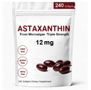 Astaxanthin 12mg의 산화 방지제 활동을 가진 우수한 Astaxanthin 산화 방지제 보충교재, 지원 눈, 면역성이 있는, 피부 건강, 내부 Circulation-240 Softgels
