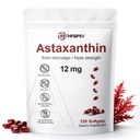 비타민 E - 120 Softgels, 4 달 공급, Microalgae 근원, 지원 피부, 눈 & 합동 건강, 비 GMO, 글루텐 & Soy를 가진 우수한 Astaxanthin 12mg 산화 방지제 보충교재