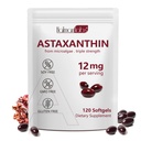 Daiasns Astaxanthin 12mg의 Astaxanthin 산화 방지제는 눈, 합동, 내부 순환 및 피부 건강을 지원합니다 - 비 GMO, 120 Softgels - 4 달 공급