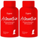 진보된 Bionetix 2 팩 세겹 힘 AstaQuilTM Astaxanthin 12mg 높은 Bioavailability 공식, 강화된 흡수를 위한 120 Softgels 유기 코코넛 기름. 강력한 산화 방지제 눈 합동 심장 건강