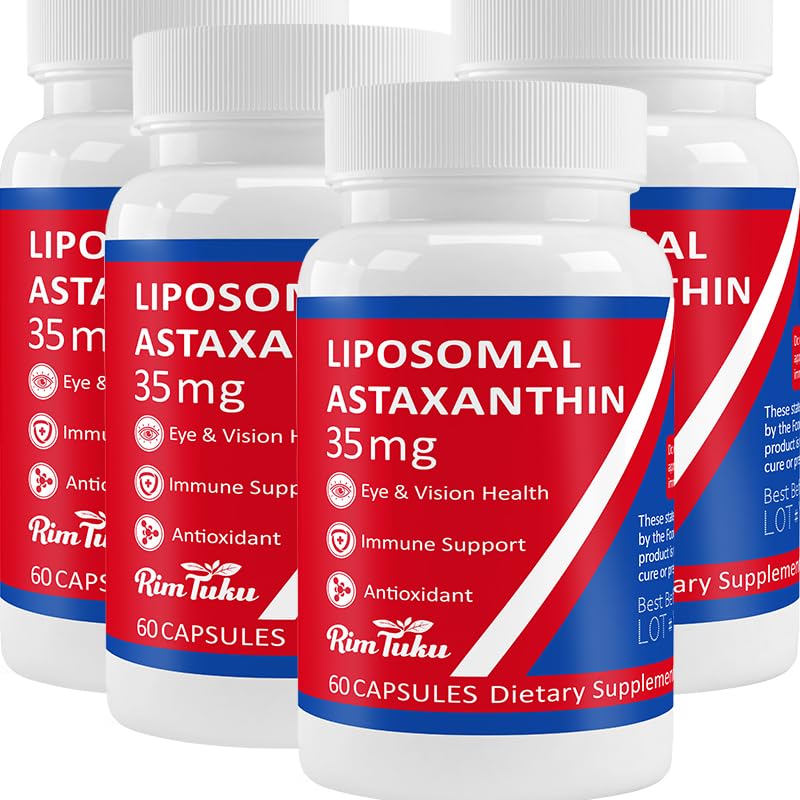 35mg Liposomal Astaxanthin 보충교재 - 피부, 합동 & 눈 건강을 위한 강력한 산화 방지제 지원 - 순수한 Astaxanthin를 가진 자연적인 노화 방지 공식 - Vegan, 비 GMO, 240의 캡슐