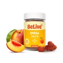 BeLive Organic Omega 3 Gummies - 60 Ct I Vegan Omega 3 6 7 & 9 Flaxseed Oil & Sea Buckthorn Fruit Oil, Kids & Adults, Full Body, Brain & Eye Support, Sugar Free - 복숭아 풍미
