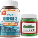 Vegan Omega 3 Gummies + 설탕 무료 아연 Gummies