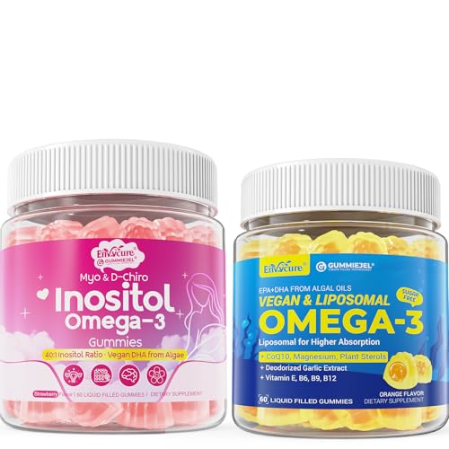 Vegan Omega-3 Gummies, Inositol + Omega-3 Gummies, 2 팩