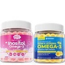 Vegan Omega-3 Gummies, Inositol + Omega-3 Gummies, 2 팩
