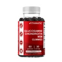 비공식 Glucosamine Chondroitin Gummies MSM 및 비타민 E - 공동 지원 공식 - 60 Pectin 기반 Vegan Gummies