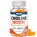 아이 & 성인을 위한 ABYSSUS Choline Gummies, 알갈 Omega-3 DHA EPA & 활동적인 B6 B12, 뇌 & 간호 지원, Vegan, 60 조사를 가진 설탕 자유로운 Choline Bitartrate 보충교재