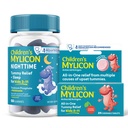 MYLICON Tummy Relief for Kids Bundle, Daytime Tummy Relief Tablets + 멜라토닌의 야간 구미