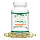 Zaytun Halal 비타민 D3 5000 IU, 180 미니 Softgels, 지원 Bones, 건강한 근육 기능 & 면역, Safflower 기름에서 프리미엄 비타민 D, 6 개월 공급, 비 GMO, Gluten-Free, 미국에서 만든