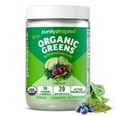 Purely Inspired Organic Greens Powder Superfood Smoothie Mix, Unflavored (30 서빙) - Probiotics, Spirulina & Chlorella for Gut & Digestive Health - Vegan