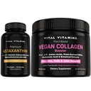 Vital 비타민 Astaxanthin + Vegan 교원질 승압기 분말