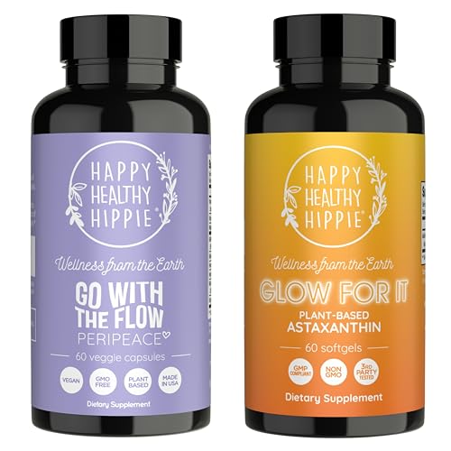 Happy Healthy Hippie Glow for It Astaxanthin 보충교재 & Go with the Flow Perimenopause 보충 교재