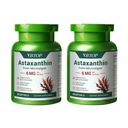 2 병 Astaxanthin 6 mg, 산화 방지제 활동, 지원 눈, 피부, 합동 및 면역 체계 건강을 가진 우수한 Astaxanthin 보충교재. 신선한 미생물 근원, 비 GMO, 글루텐 자유로운 - 120 softgels