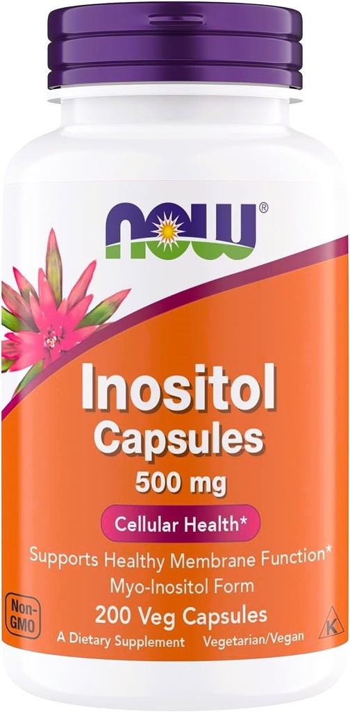 지금 음식 Inositol 500 mg의 건강한 막 Function*를 위한 우량한 Myo Inositol 모양, 세포질 건강*, Vegans를 위해 적당한 Women* Kosher를 위한 지원 - 200 채식 캡슐 (1의 포장)