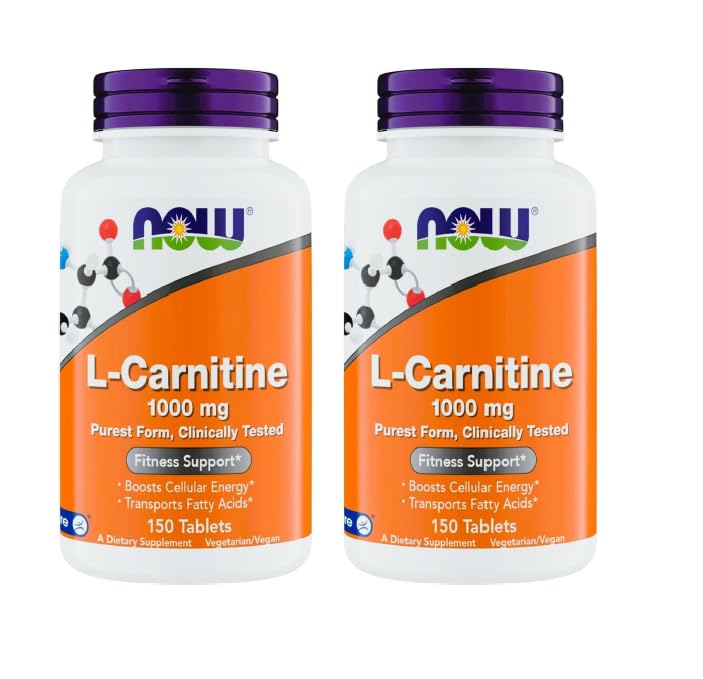 NOW 식품 보충제, L-Carnitine 1,000 mg, 가장 순수한 형태, Carnipure, 아미노산, 피트니스 지원 *, 150 정제 (팩 2)