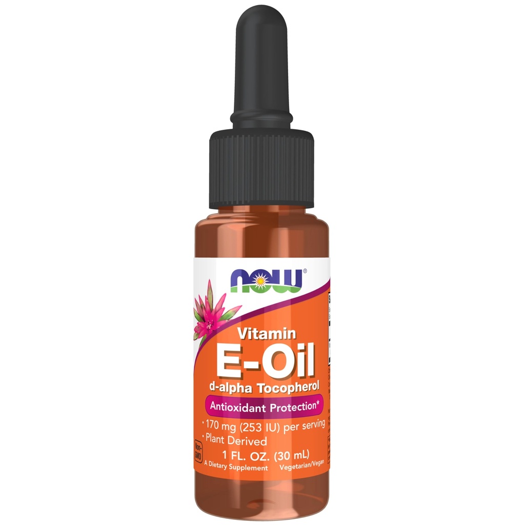 지금 식품 보충제, 천연 비타민 E-Oil 액체 (D-Alpha Tocopherol), 산화 방지제 보호 *, 1-Ounce