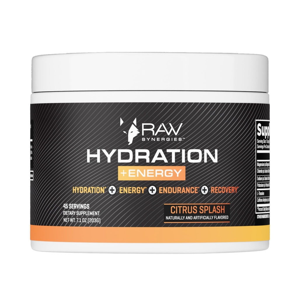익지않는 Synergies Hydration + 에너지 Citrus Splash 45 serv.