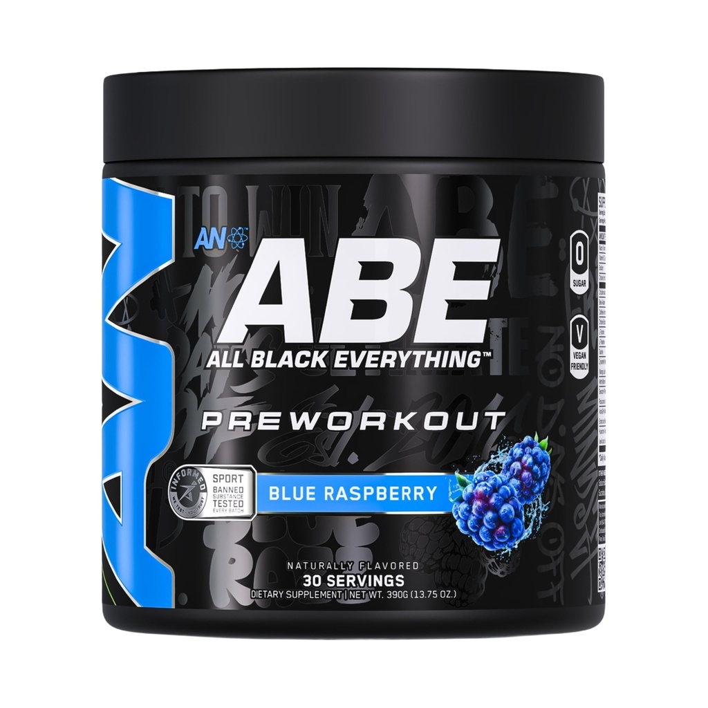 모든 블랙 모든 사전 운동 분말 | Preworkout Energy Drink Mix | 350mg Caffeine | Beta Alanine & Citrulline | 남성용 에너지 보충 | 블루 레이즈 | 30 인분