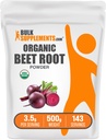 BulkSupplements.com 유기 사탕수수수수 뿌리 분말 - 슈퍼 푸드 보충, 사탕수수수수 뿌리 보충 교재 - 무료 Vegan & 글루텐, 봉사 당 3.5g, 500g (1.1 파운드) (팩 1)