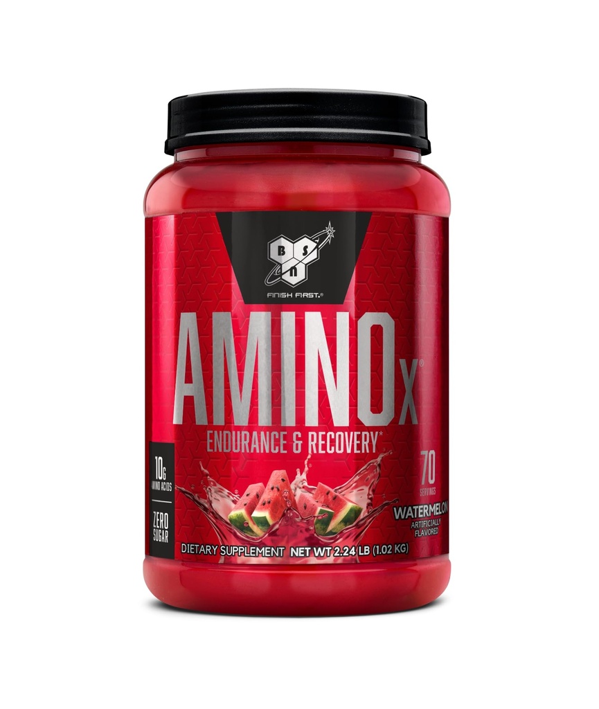 BSN 아미노 X 근육 회복 & 내구시간 분말, BCAAs, 아미노산의 10 그램, 친절한 Keto, 카페인 자유로운, 지원 내구시간, 영 설탕, 수박, 70 서빙, 35.84 Ounce (포장 5월 Vary)